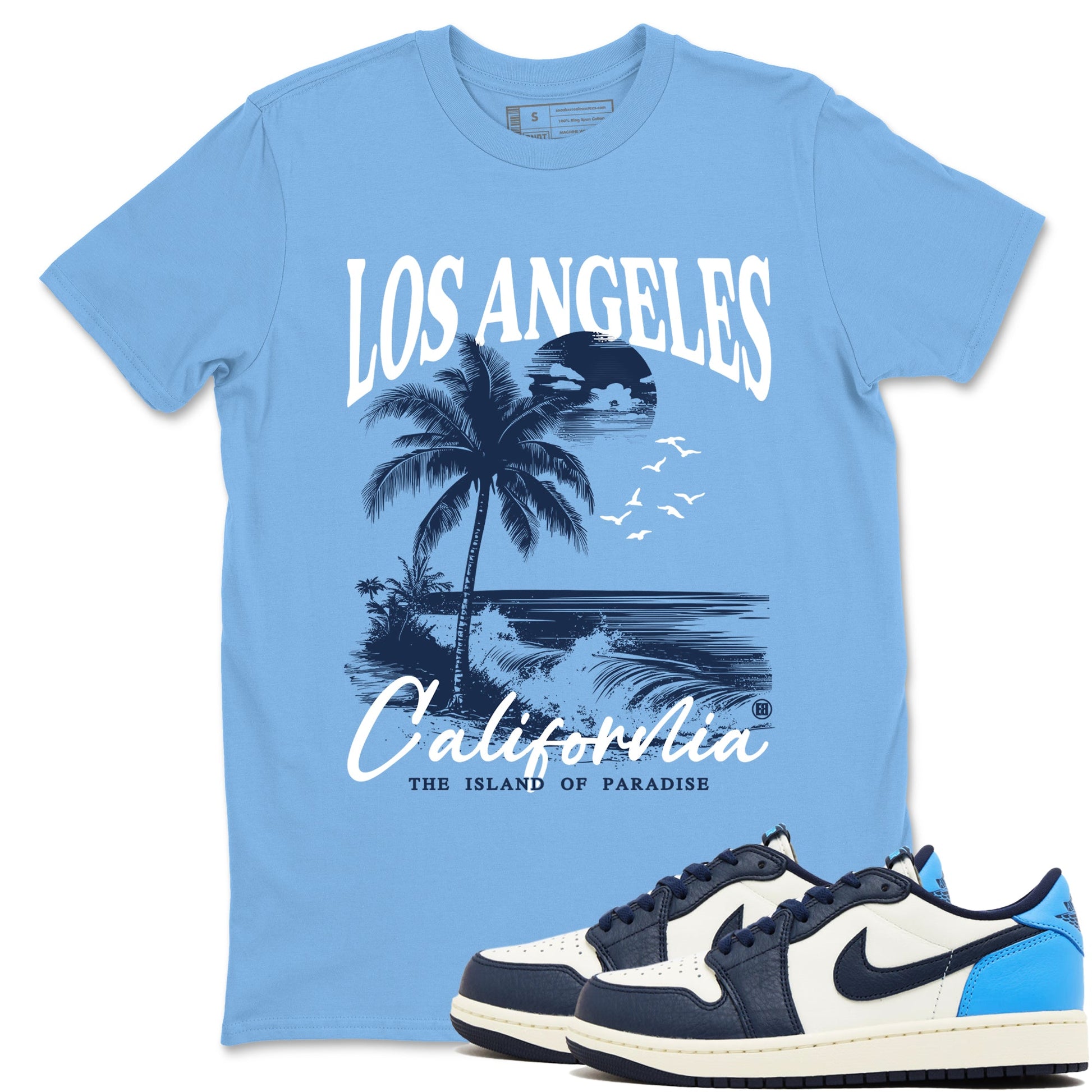 1s Obsidian shirts to match jordans Los Angeles California shirts to match Jordans AJ1 Retro Low OG Obsidian match shoes to clothes SNRT Sneaker Tees unisex cotton Carolina Blue 1 shirts