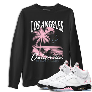 Sneaker match tees – Sneaker Tees To Match Air Jordan 5 35th Anniversary Shoes – Los Angeles California Tee Black 1