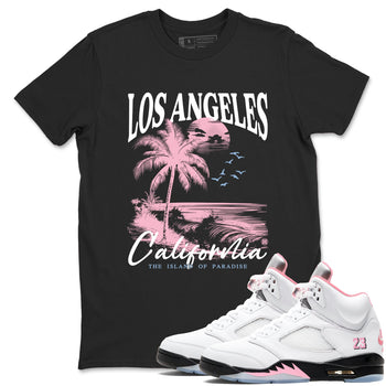 Sneaker match tees – Sneaker Tees To Match Air Jordan 5 35th Anniversary Shoes – Los Angeles California Tee Black 1