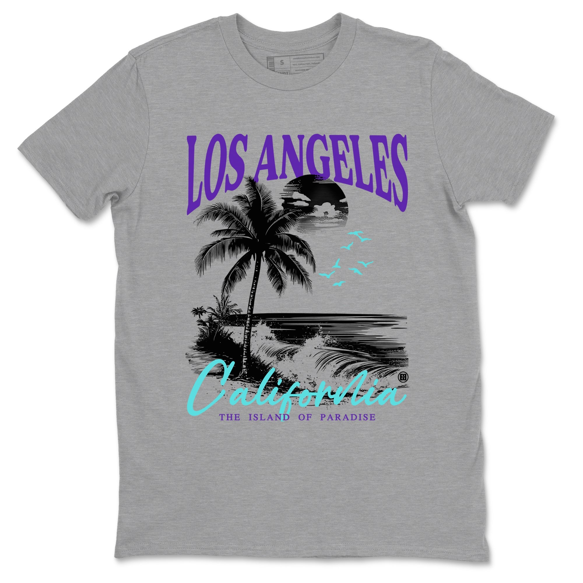 5s Grape shirts to match jordans Los Angeles California best t shirts to wear with jordans AJ 5 OG Grape match shoes to clothes SNRT Sneaker Tees unisex cotton Heather Grey 2 shirts
