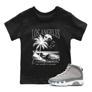 9s Cool Grey shirts to match jordans Los Angeles California best t shirts to wear with jordans AJ 9 Retro Cool Grey match shoes to clothes SNRT Sneaker Tees Youth Baby Black 1 tee