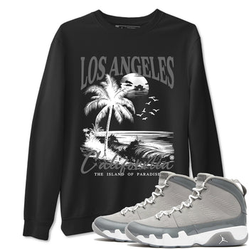 9s Cool Grey shirts to match jordans Los Angeles California best t shirts to wear with jordans AJ 9 Retro Cool Grey match shoes to clothes SNRT Sneaker Tees unisex cotton Black 1 shirts