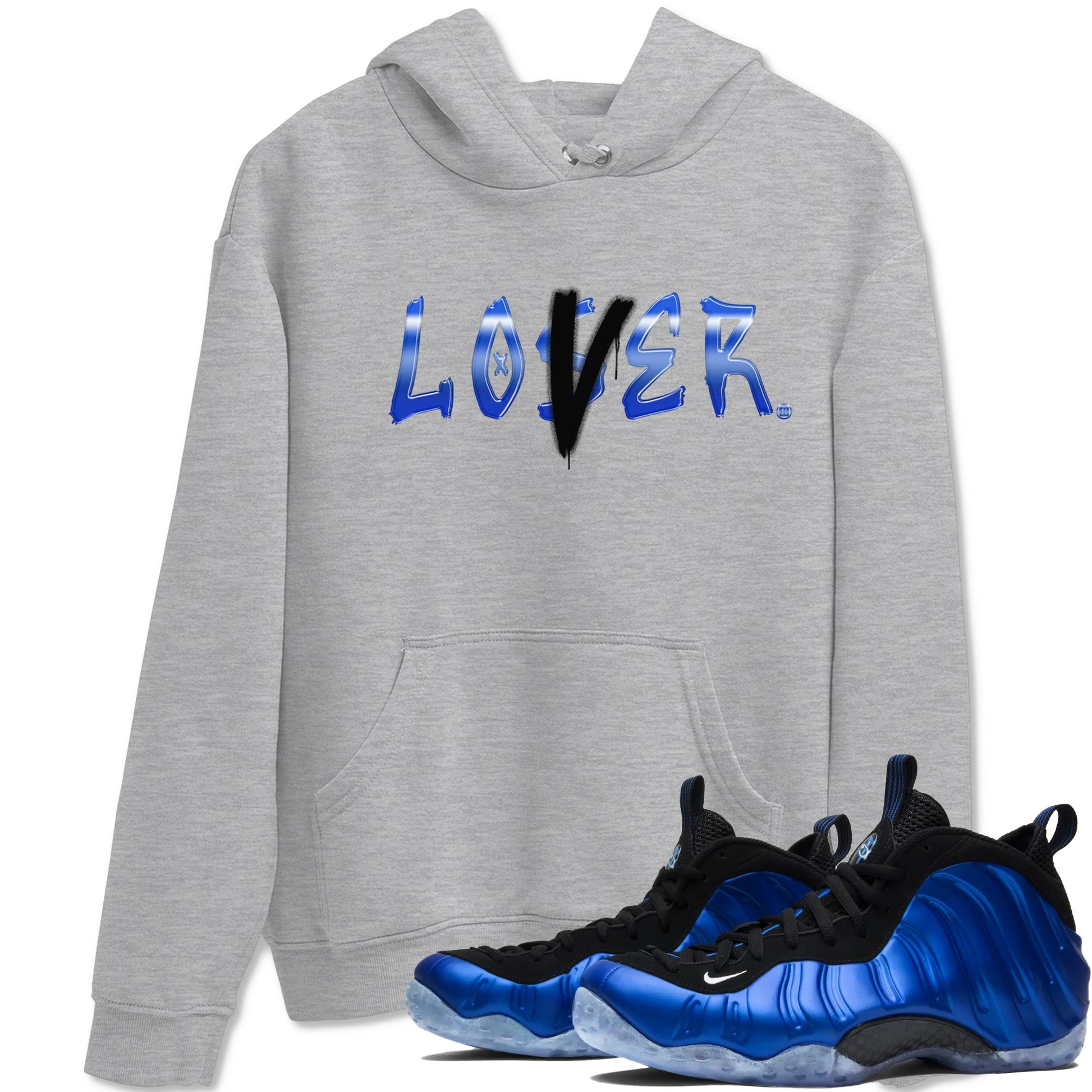 Air Foamposite One Royal shirts to match jordans Loser Lover sneaker match tees Air Foamposite One Royal SNRT Sneaker Release Tees unisex cotton Heather Grey 1 crew neck shirts