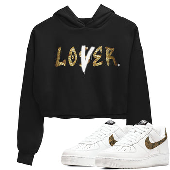 Air Force 1 Ivory Snake shirt to match jordans Loser Lover sneaker tees Air Force 1 Ivory Snake SNRT Sneaker Release Tees Black 1 crop length shirt