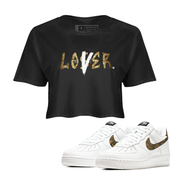 Air Force 1 Ivory Snake shirt to match jordans Loser Lover sneaker tees Air Force 1 Ivory Snake SNRT Sneaker Release Tees Black 1 crop length shirt