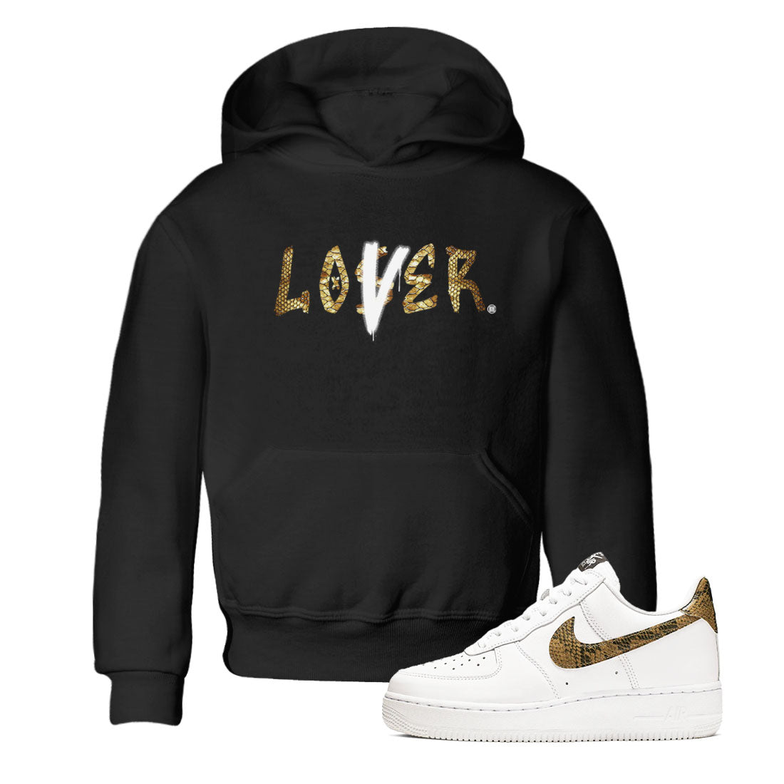 Air Force 1 Ivory Snake shirt to match jordans Loser Lover sneaker tees Air Force 1 Ivory Snake SNRT sneaker release tees baby toddler Black 1 cotton Shirt