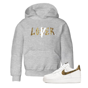 Air Force 1 Ivory Snake shirt to match jordans Loser Lover sneaker tees Air Force 1 Ivory Snake SNRT sneaker release tees baby toddler Heather Grey 1 cotton Shirt