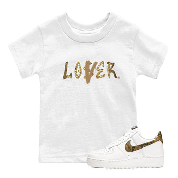 Air Force 1 Ivory Snake shirt to match jordans Loser Lover sneaker tees Air Force 1 Ivory Snake SNRT sneaker release tees baby toddler White 1 cotton Shirt