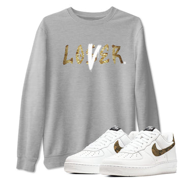 Air Force 1 Ivory Snake shirt to match jordans Loser Lover sneaker tees Air Force 1 Ivory Snake SNRT Sneaker Release Tees unisex cotton Heather Grey 1 crew neck shirt