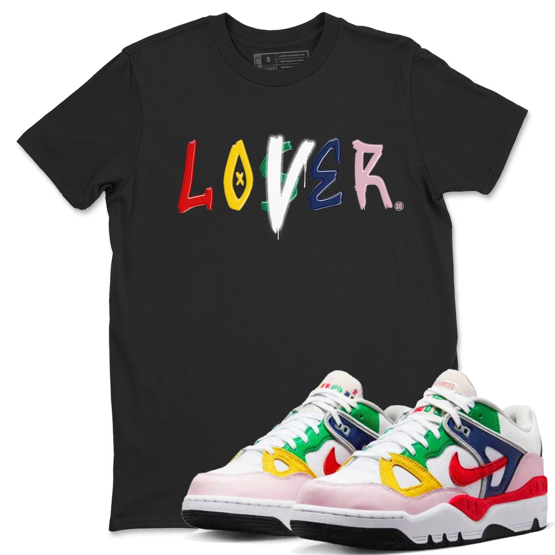 AF 3 Nigo shirtsto match jordans Loser Lover sneaker match tees Air Force 3 Low x Nigo Blue Void and Tour Yellow match shoes to clothes SNRT Sneaker Tees unisex cotton Black 1 shirts