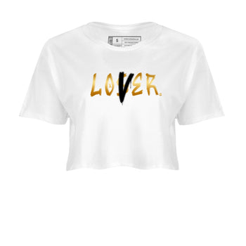 AJ1 Black Metallic Gold shirts to match jordans Loser Lover sneaker match tees Air Jordan 1 Black Metallic Gold SNRT Sneaker Tees streetwear brand White 2 crop tee