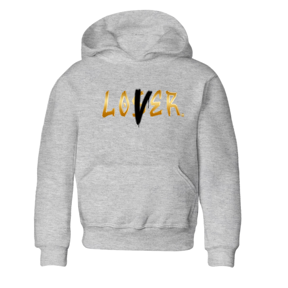 AJ1 Black Metallic Gold shirts to match jordans Loser Lover sneaker match tees Air Jordan 1 Black Metallic Gold SNRT Sneaker Tees streetwear brand Baby and Youth Heather Grey 2 cotton tee