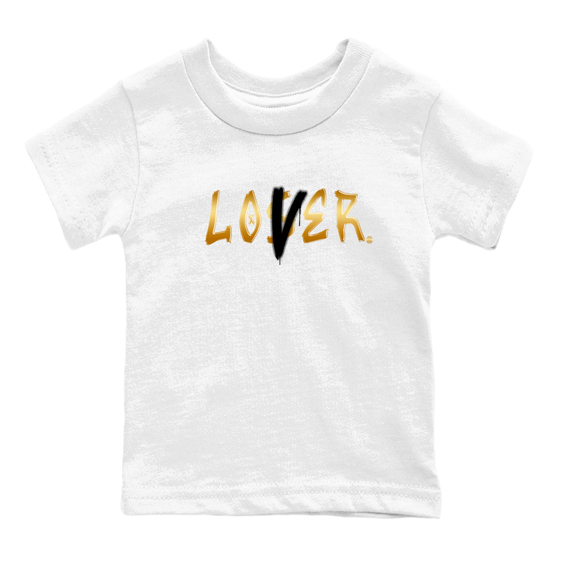 AJ1 Black Metallic Gold shirts to match jordans Loser Lover sneaker match tees Air Jordan 1 Black Metallic Gold SNRT Sneaker Tees streetwear brand Baby and Youth White 2 cotton tee