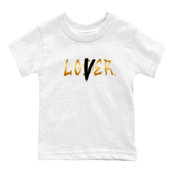 AJ1 Black Metallic Gold shirts to match jordans Loser Lover sneaker match tees Air Jordan 1 Black Metallic Gold SNRT Sneaker Tees streetwear brand Baby and Youth White 2 cotton tee
