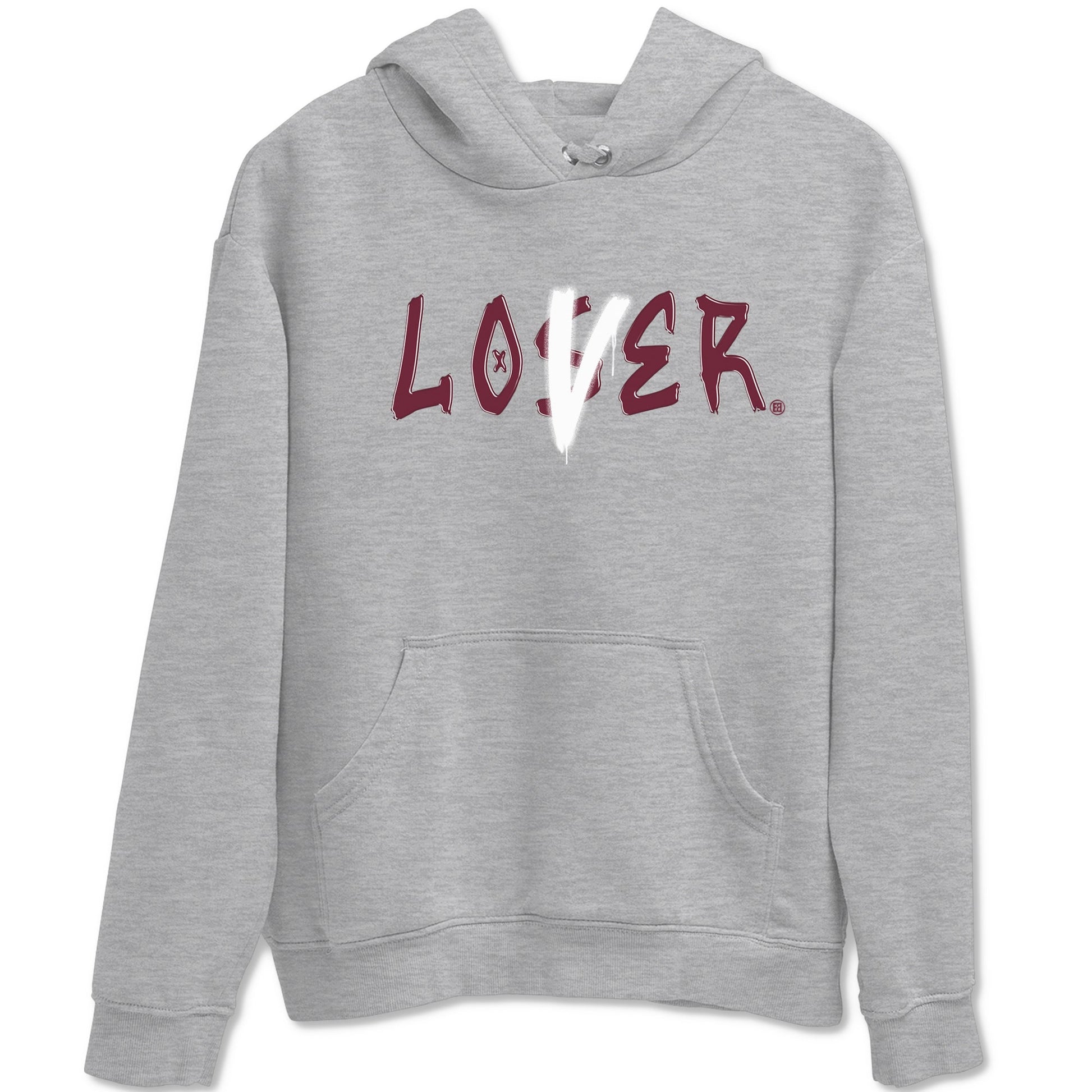 1s Metallic Burgundy shirts to match jordans Loser Lover sneaker match tees Jordan 1 Retro High '85 OG Metallic Burgundy SNRT Sneaker Tees streetwear brand Heather Grey 2 unisex cotton tee