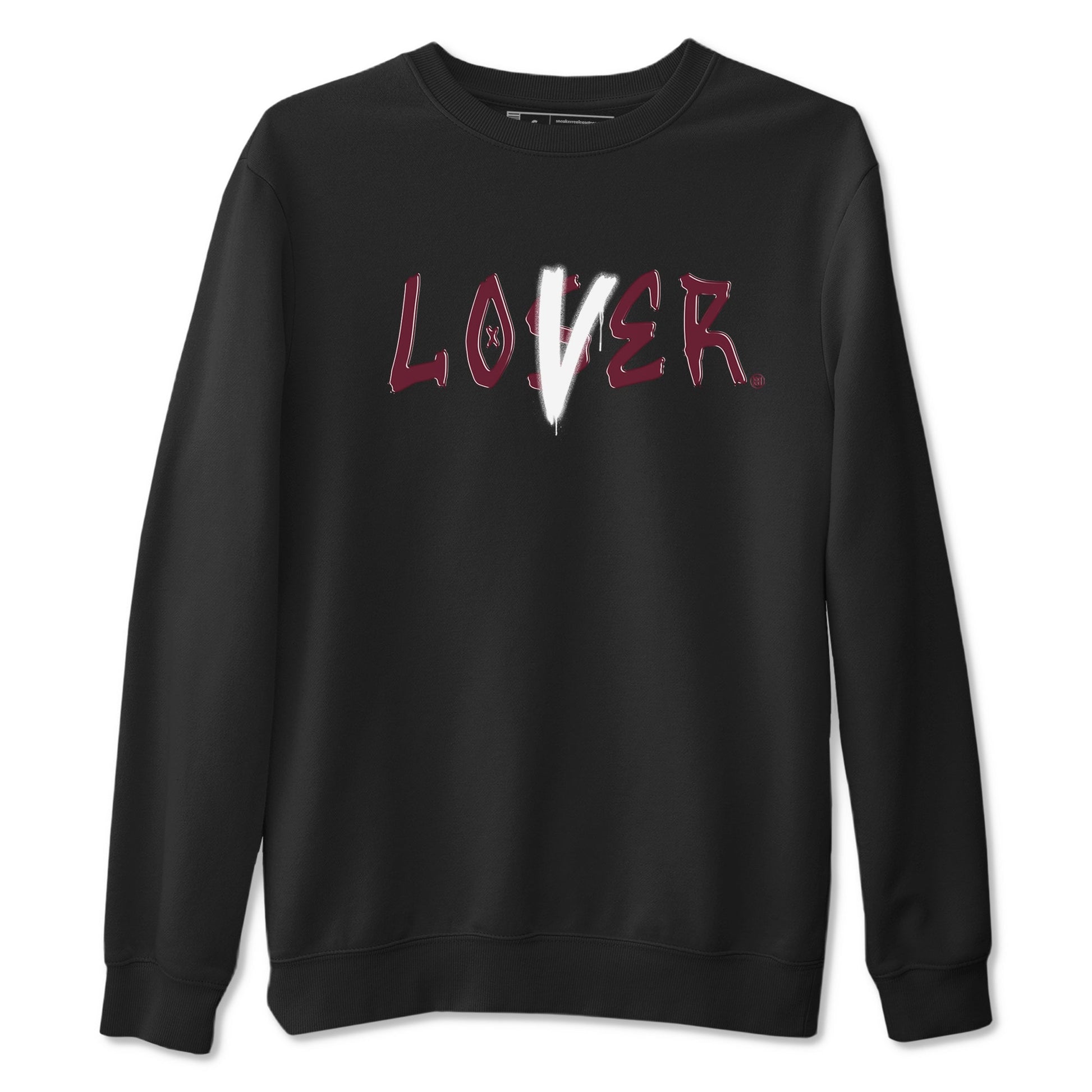 1s Metallic Burgundy shirts to match jordans Loser Lover sneaker match tees Jordan 1 Retro High '85 OG Metallic Burgundy SNRT Sneaker Tees streetwear brand Black 2 unisex cotton tee