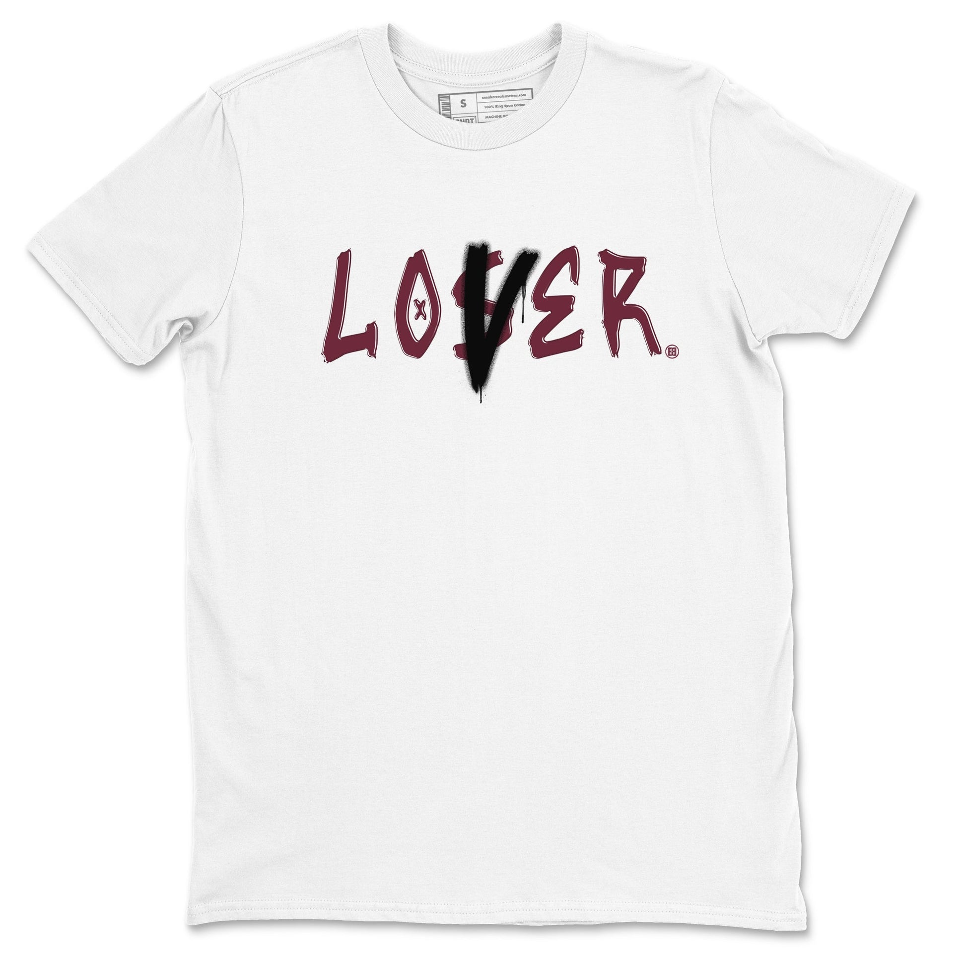 1s Metallic Burgundy shirts to match jordans Loser Lover sneaker match tees Jordan 1 Retro High '85 OG Metallic Burgundy SNRT Sneaker Tees streetwear brand White 2 unisex cotton tee