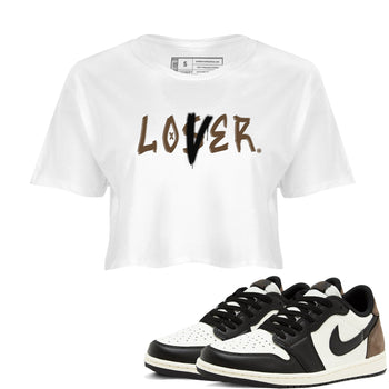 1s Mocha shirts to match jordans Loser Lover sneaker match tees Air Jordan 1 Low Mocha SNRT Sneaker Release Tees unisex cotton White 1 Crop Shirts