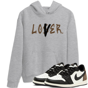 1s Mocha shirts to match jordans Loser Lover sneaker match tees Air Jordan 1 Low Mocha SNRT Sneaker Release Tees unisex cotton Heather Grey 1 crew neck shirts