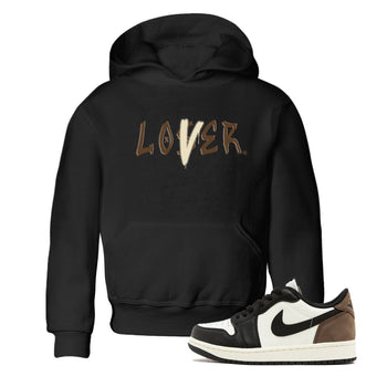 1s Mocha shirts to match jordans Loser Lover sneaker match tees Air Jordan 1 Low Mocha SNRT Sneaker Release Tees Youth Baby Black 1 crew neck shirts
