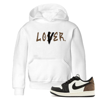 1s Mocha shirts to match jordans Loser Lover sneaker match tees Air Jordan 1 Low Mocha SNRT Sneaker Release Tees Youth Baby White 1 crew neck shirts