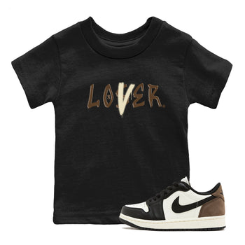 1s Mocha shirts to match jordans Loser Lover sneaker match tees Air Jordan 1 Low Mocha SNRT Sneaker Release Tees Youth Baby Black 1 crew neck shirts