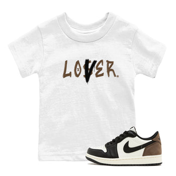 1s Mocha shirts to match jordans Loser Lover sneaker match tees Air Jordan 1 Low Mocha SNRT Sneaker Release Tees Youth Baby White 1 crew neck shirts