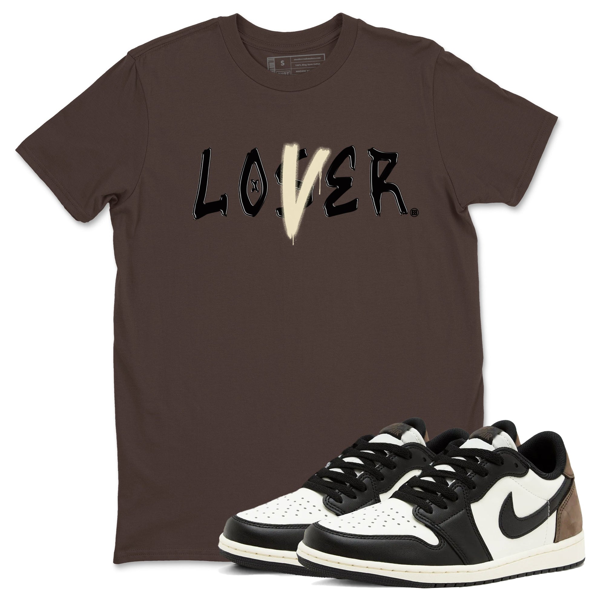 1s Mocha shirts to match jordans Loser Lover sneaker match tees Air Jordan 1 Low Mocha SNRT Sneaker Release Tees unisex cotton Dark Chocolate 1 crew neck shirts