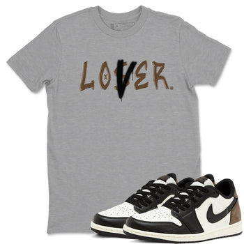 1s Mocha shirts to match jordans Loser Lover sneaker match tees Air Jordan 1 Low Mocha SNRT Sneaker Release Tees unisex cotton Heather Grey 1 crew neck shirts
