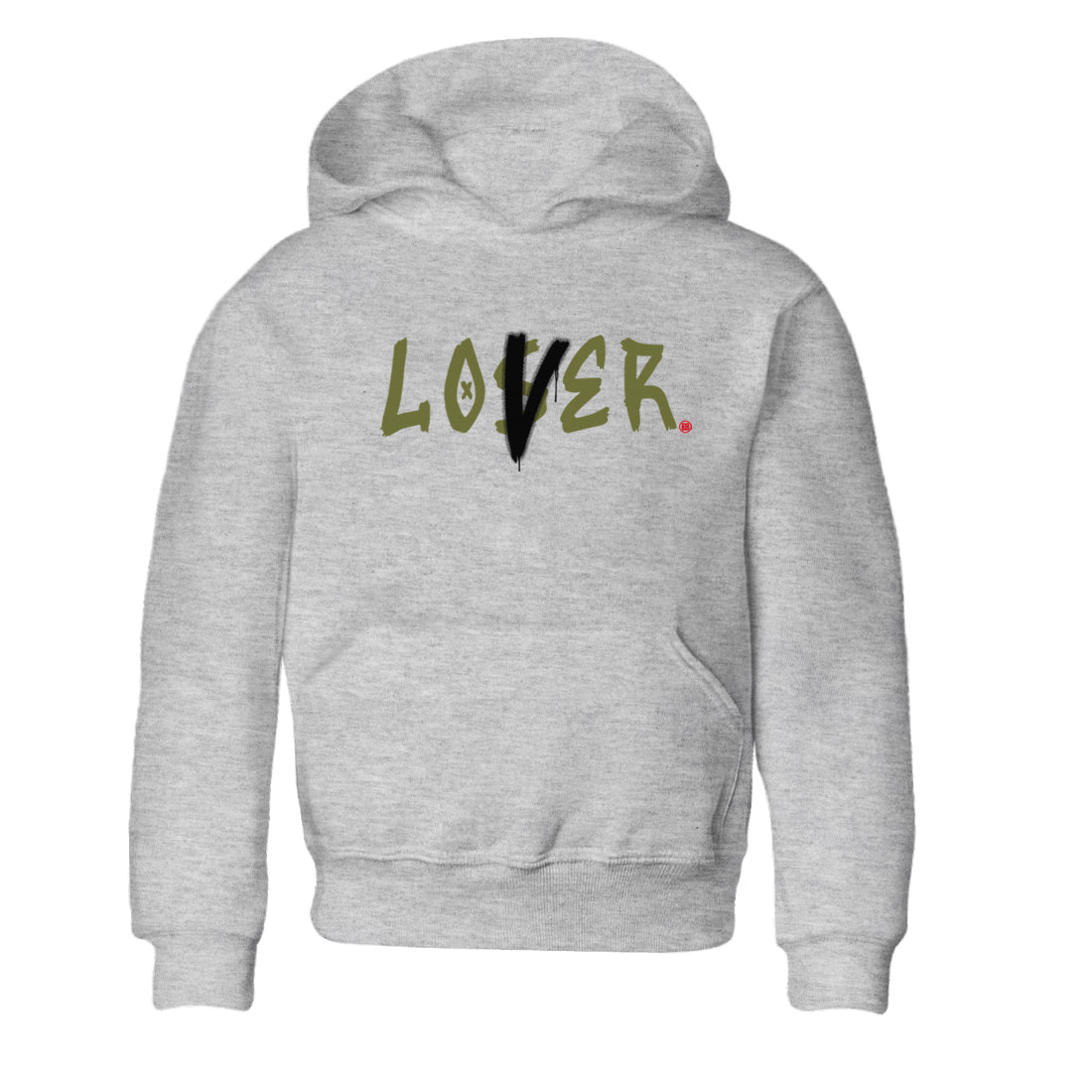 1s Travis Scott Medium Olive shirts to match jordans Loser Lover sneaker match tees Air Jordan 1 Travis Scott Medium Olive SNRT Sneaker Tees streetwear brand Baby and Youth Heather Grey 2 cotton tee