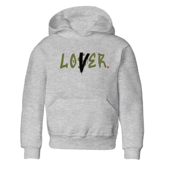 1s Travis Scott Medium Olive shirts to match jordans Loser Lover sneaker match tees Air Jordan 1 Travis Scott Medium Olive SNRT Sneaker Tees streetwear brand Baby and Youth Heather Grey 2 cotton tee