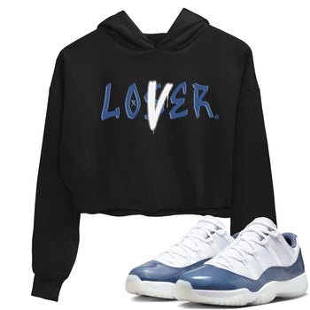 Air Jordan 11 Low Diffused Blue shirts to match jordans Loser Lover sneaker match tees 11s Diffused Blue SNRT Sneaker Release Tees unisex cotton Black 1 Crop Shirts