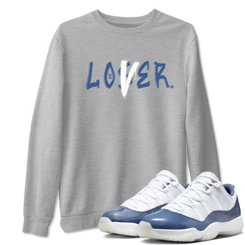 Air Jordan 11 Low Diffused Blue shirts to match jordans Loser Lover sneaker match tees 11s Diffused Blue SNRT Sneaker Release Tees unisex cotton Heather Grey 1 crew neck shirts