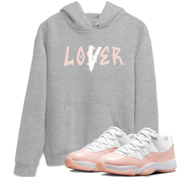 Air Jordan 11 Low Legend Pink shirts to match jordans Loser Lover sneaker match tees 11s Legend Pink SNRT Sneaker Tees streetwear brand Heather Grey 1 unisex cotton tee