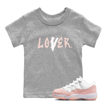 Air Jordan 11 Low Legend Pink shirts to match jordans Loser Lover sneaker match tees 11s Legend Pink SNRT Sneaker Tees streetwear brand Baby and Youth Heather Grey 1 cotton tee
