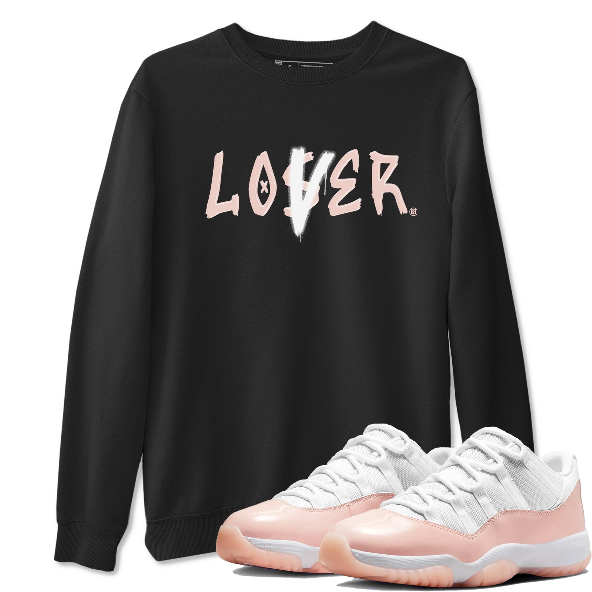Air Jordan 11 Low Legend Pink shirts to match jordans Loser Lover sneaker match tees 11s Legend Pink SNRT Sneaker Tees streetwear brand Black 1 unisex cotton tee