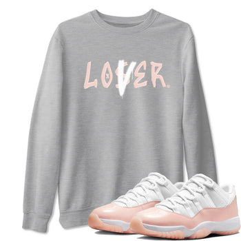Air Jordan 11 Low Legend Pink shirts to match jordans Loser Lover sneaker match tees 11s Legend Pink SNRT Sneaker Tees streetwear brand Heather Grey 1 unisex cotton tee