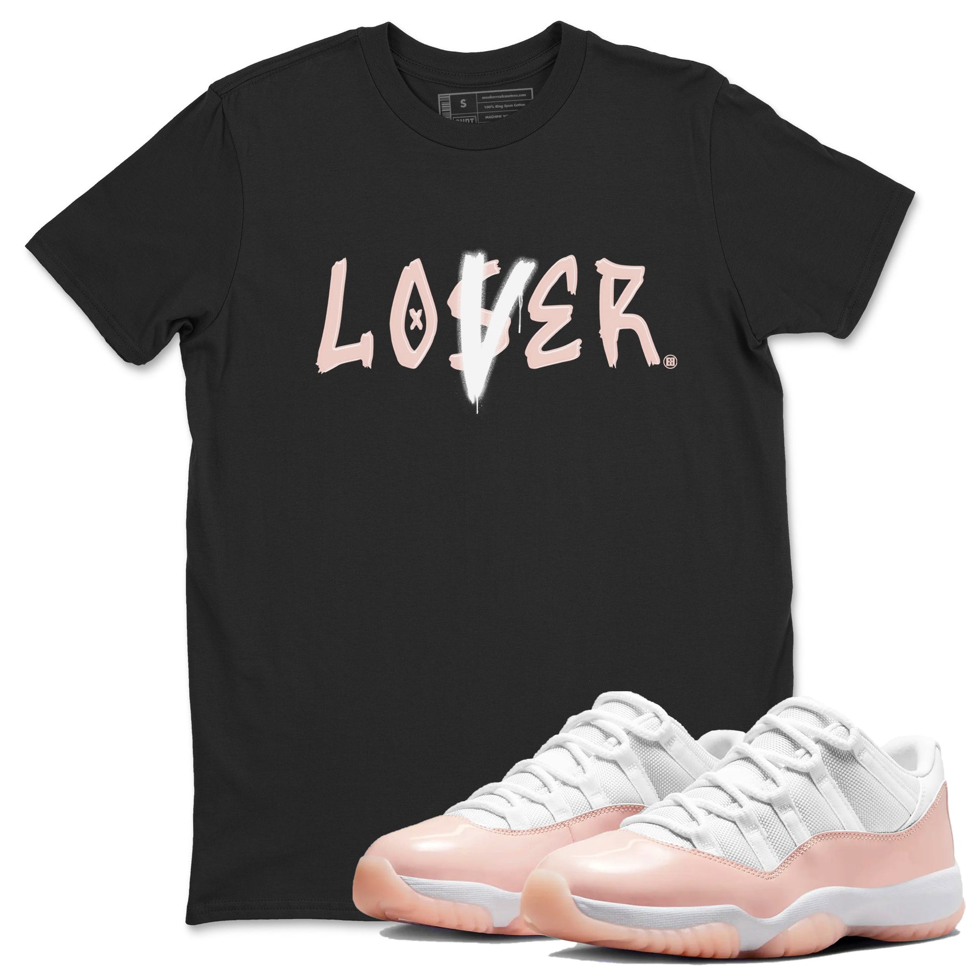 Air Jordan 11 Low Legend Pink shirts to match jordans Loser Lover sneaker match tees 11s Legend Pink SNRT Sneaker Tees streetwear brand Black 1 unisex cotton tee