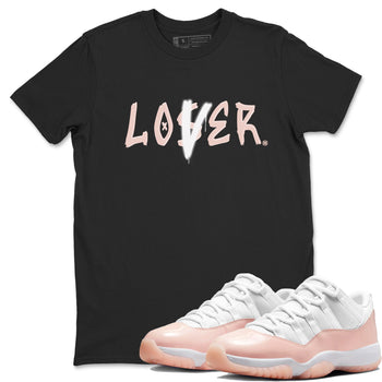 Air Jordan 11 Low Legend Pink shirts to match jordans Loser Lover sneaker match tees 11s Legend Pink SNRT Sneaker Tees streetwear brand Black 1 unisex cotton tee
