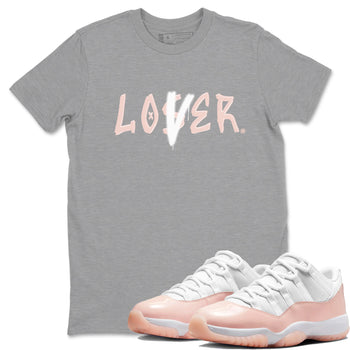 Air Jordan 11 Low Legend Pink shirts to match jordans Loser Lover sneaker match tees 11s Legend Pink SNRT Sneaker Tees streetwear brand Heather Grey 1 unisex cotton tee