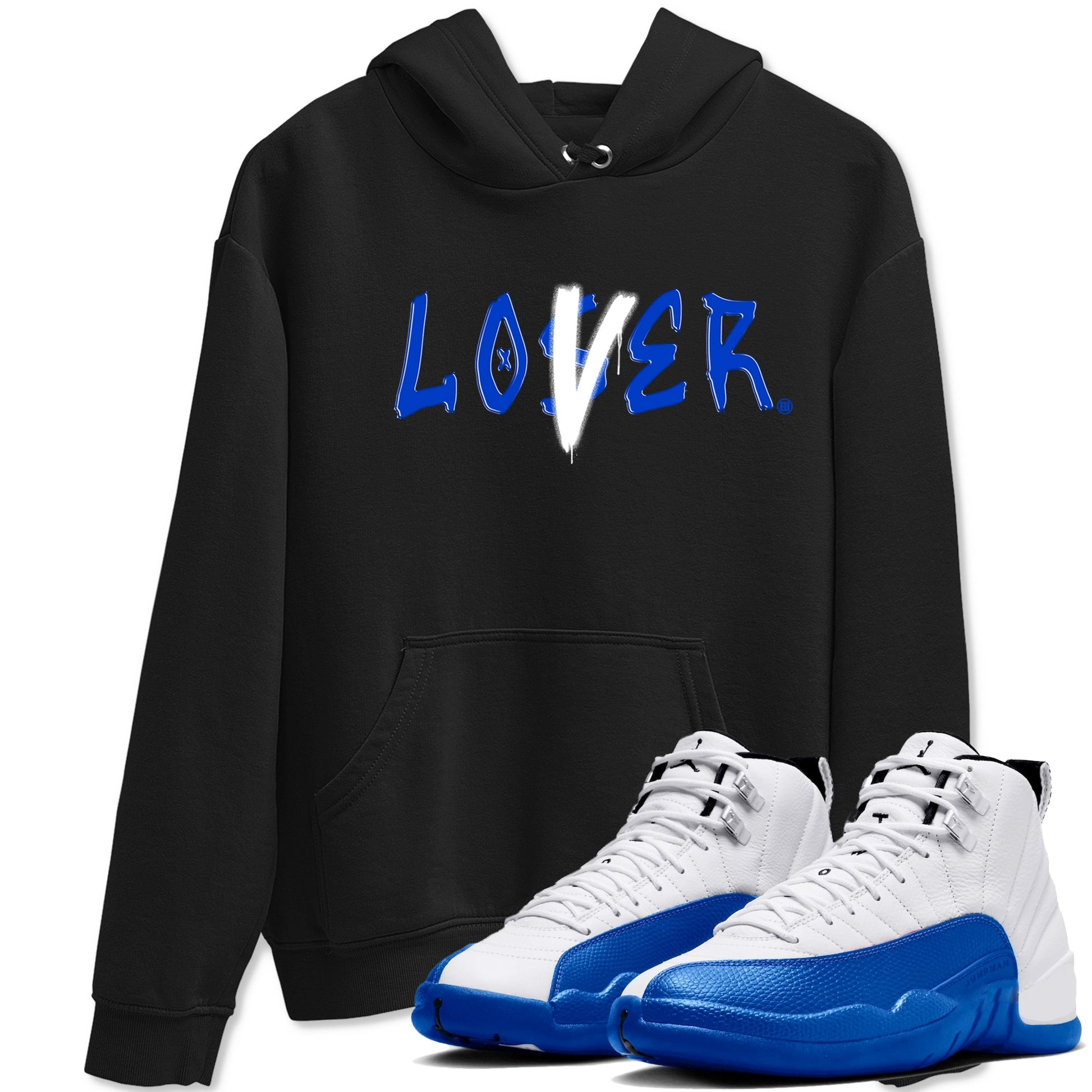 12s Blueberry shirts to match jordans Loser Lover best t shirts to wear with jordans AJ12 White & Game Royal match shoes to clothes SNRT Sneaker Tees unisex cotton Black 1 shirts