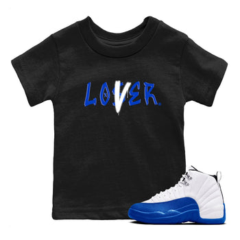 12s Blueberry shirts to match jordans Loser Lover best t shirts to wear with jordans AJ12 White & Game Royal match shoes to clothes SNRT Sneaker Tees Youth Baby Black 1 tee