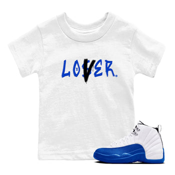 12s Blueberry shirts to match jordans Loser Lover best t shirts to wear with jordans AJ12 White & Game Royal match shoes to clothes SNRT Sneaker Tees Youth Baby White 1 tee