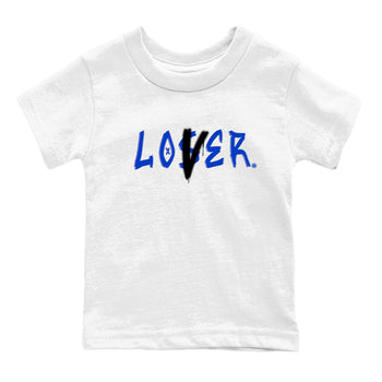 12s Blueberry shirts to match jordans Loser Lover best t shirts to wear with jordans AJ12 White & Game Royal match shoes to clothes SNRT Sneaker Tees Youth Baby White 2 tee