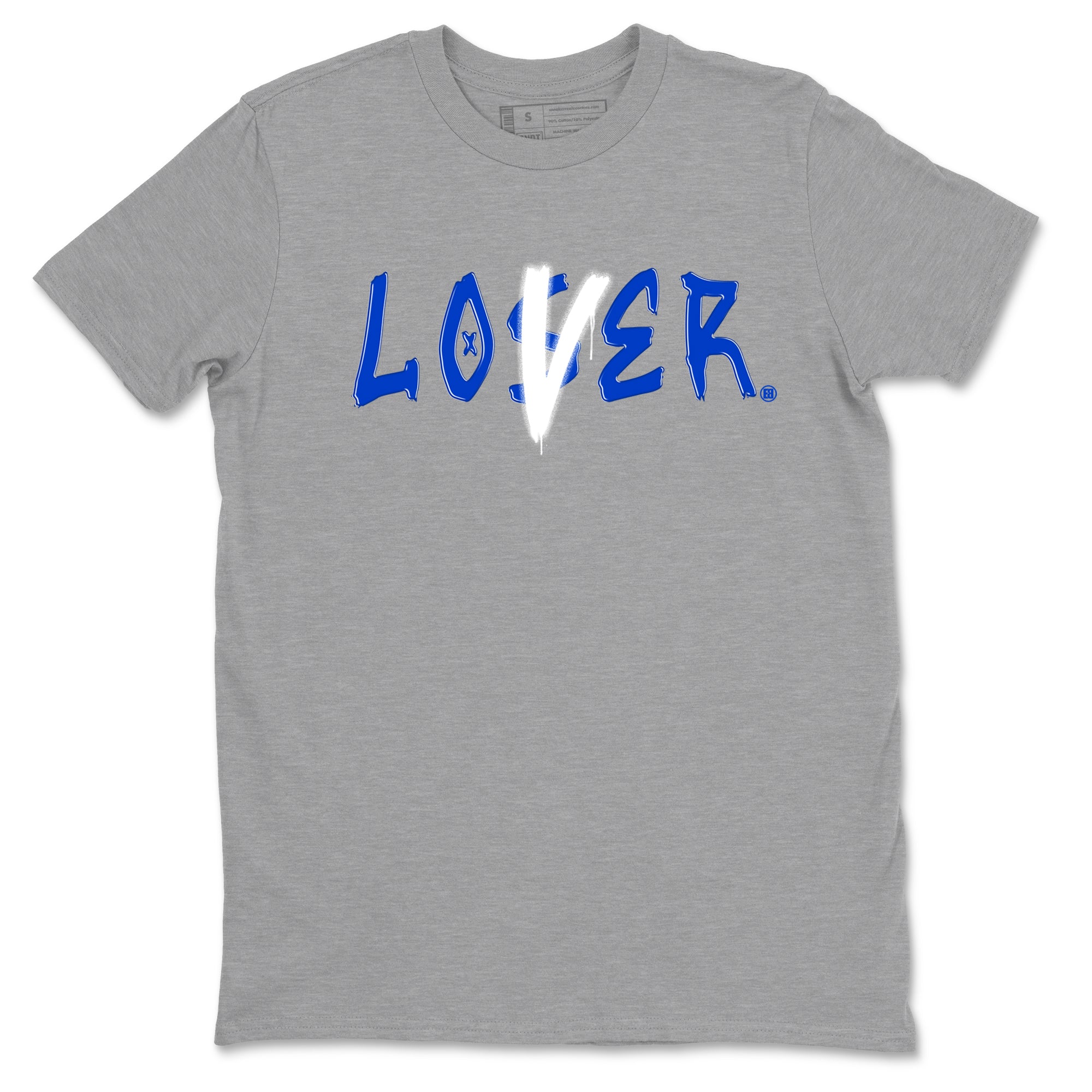 12s Blueberry shirts to match jordans Loser Lover best t shirts to wear with jordans AJ12 White & Game Royal match shoes to clothes SNRT Sneaker Tees unisex cotton Heather Grey 2 shirts