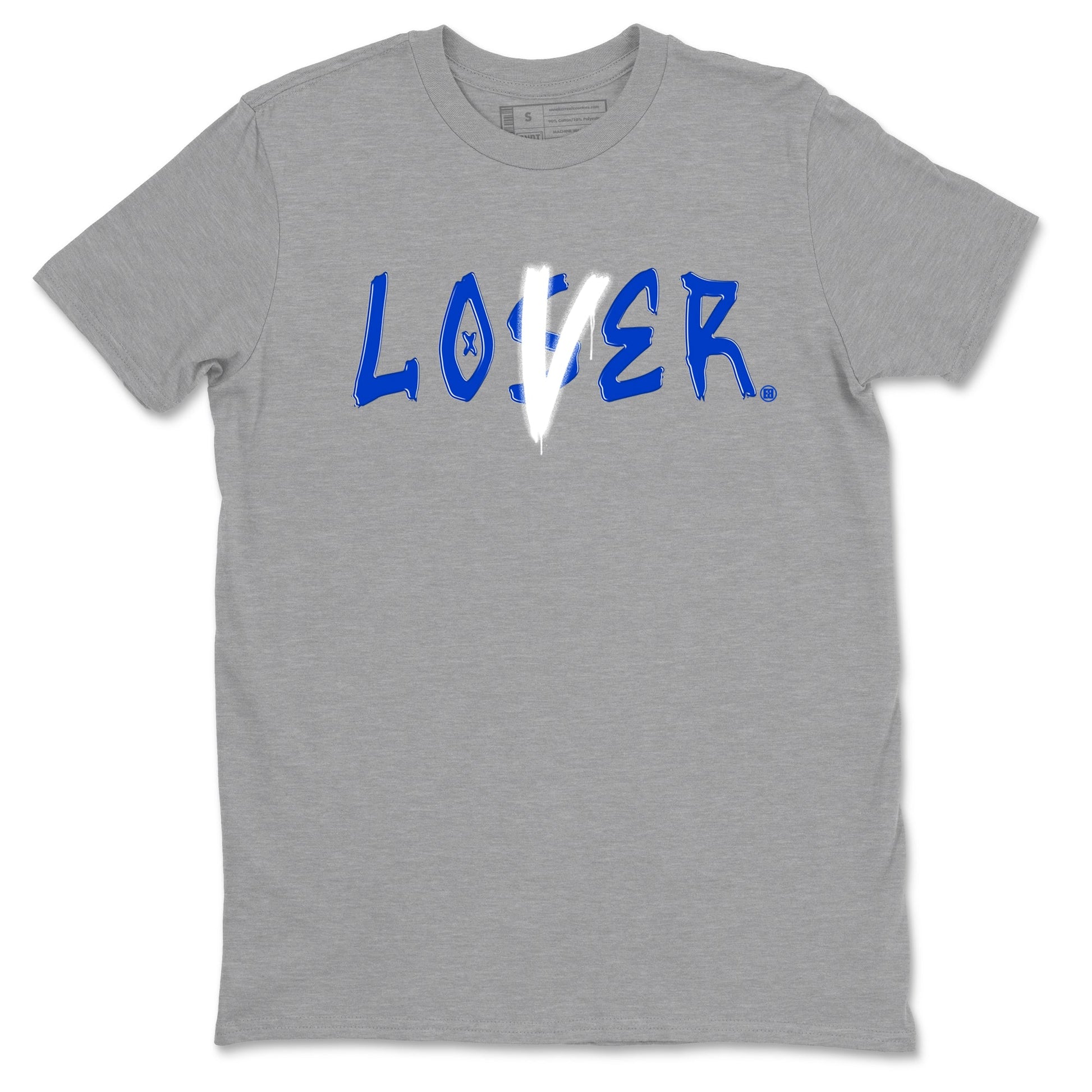 12s Blueberry shirts to match jordans Loser Lover best t shirts to wear with jordans AJ12 White & Game Royal match shoes to clothes SNRT Sneaker Tees unisex cotton Heather Grey 2 shirts