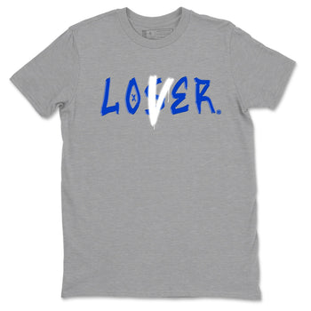 12s Blueberry shirts to match jordans Loser Lover best t shirts to wear with jordans AJ12 White & Game Royal match shoes to clothes SNRT Sneaker Tees unisex cotton Heather Grey 2 shirts