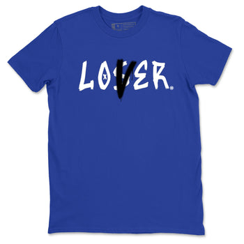 12s Blueberry shirts to match jordans Loser Lover best t shirts to wear with jordans AJ12 White & Game Royal match shoes to clothes SNRT Sneaker Tees unisex cotton Royal Blue 2 shirts