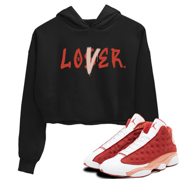 13s Dune Red shirts to match jordans Loser Lover sneaker match tees Air Jordan 13 Dune Red SNRT Sneaker Tees streetwear brand Black 1 crop tee