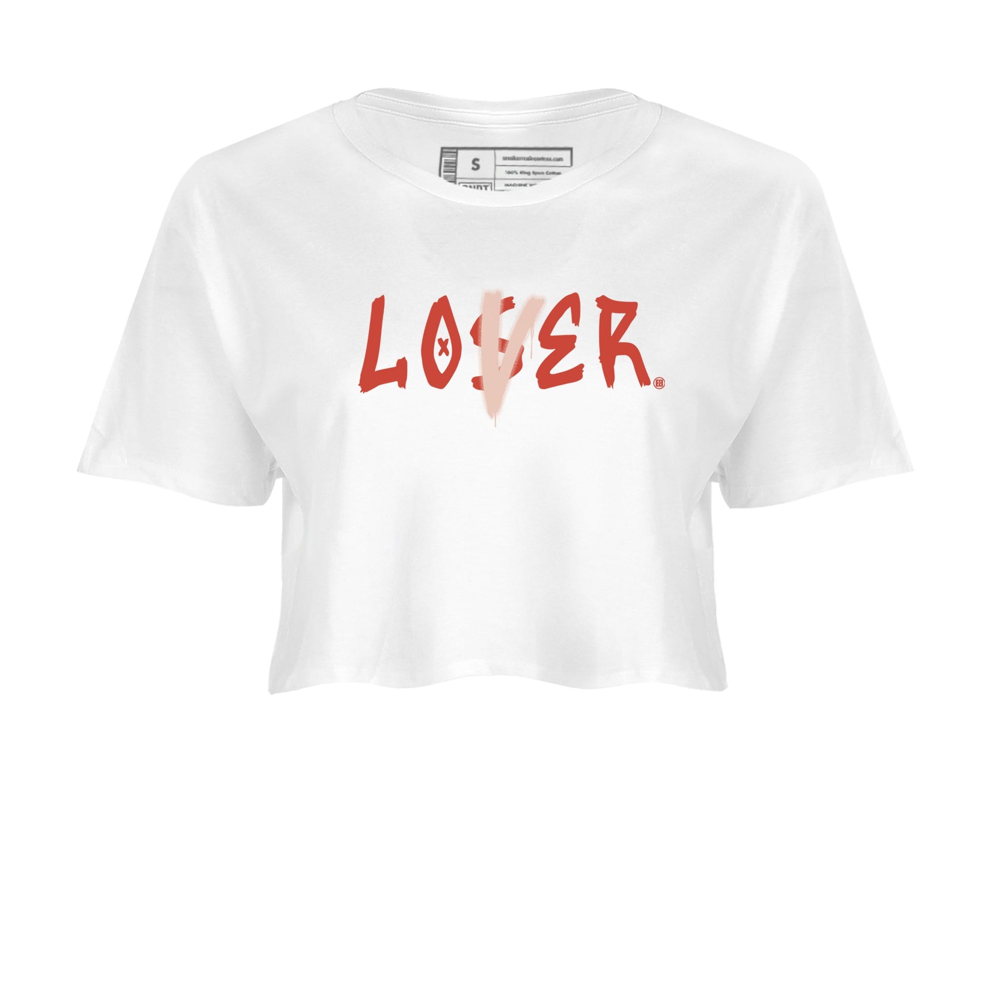 13s Dune Red shirts to match jordans Loser Lover sneaker match tees Air Jordan 13 Dune Red SNRT Sneaker Tees streetwear brand White 2 crop tee